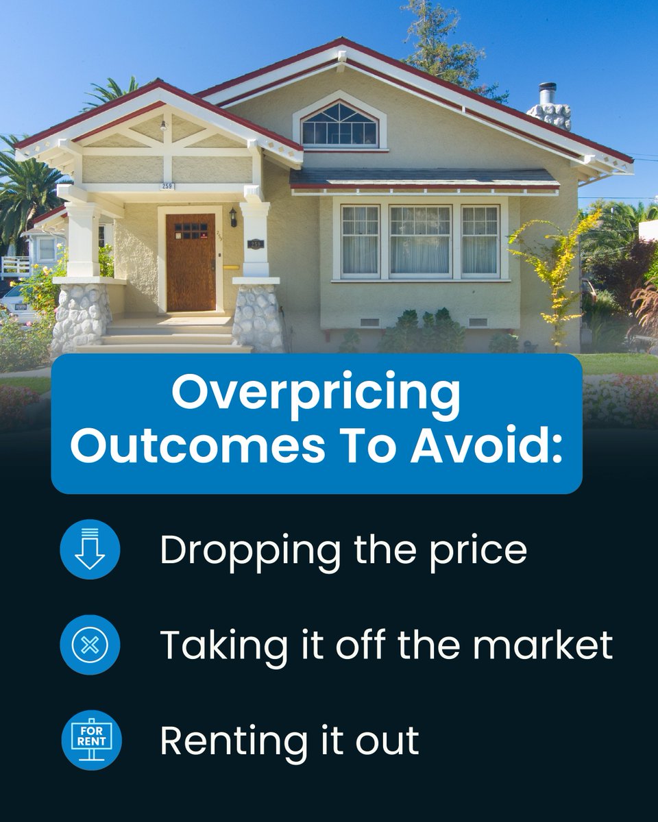 bryansteere's tweet photo. Don't let an agent win your listing on price alone! Make sure they have the data to back up what they are selling you. Unfortunately, a lot of agents will tell you your home is worth more just to win the listing and have you lower the price later. https://t.co/7ydWfH91pP