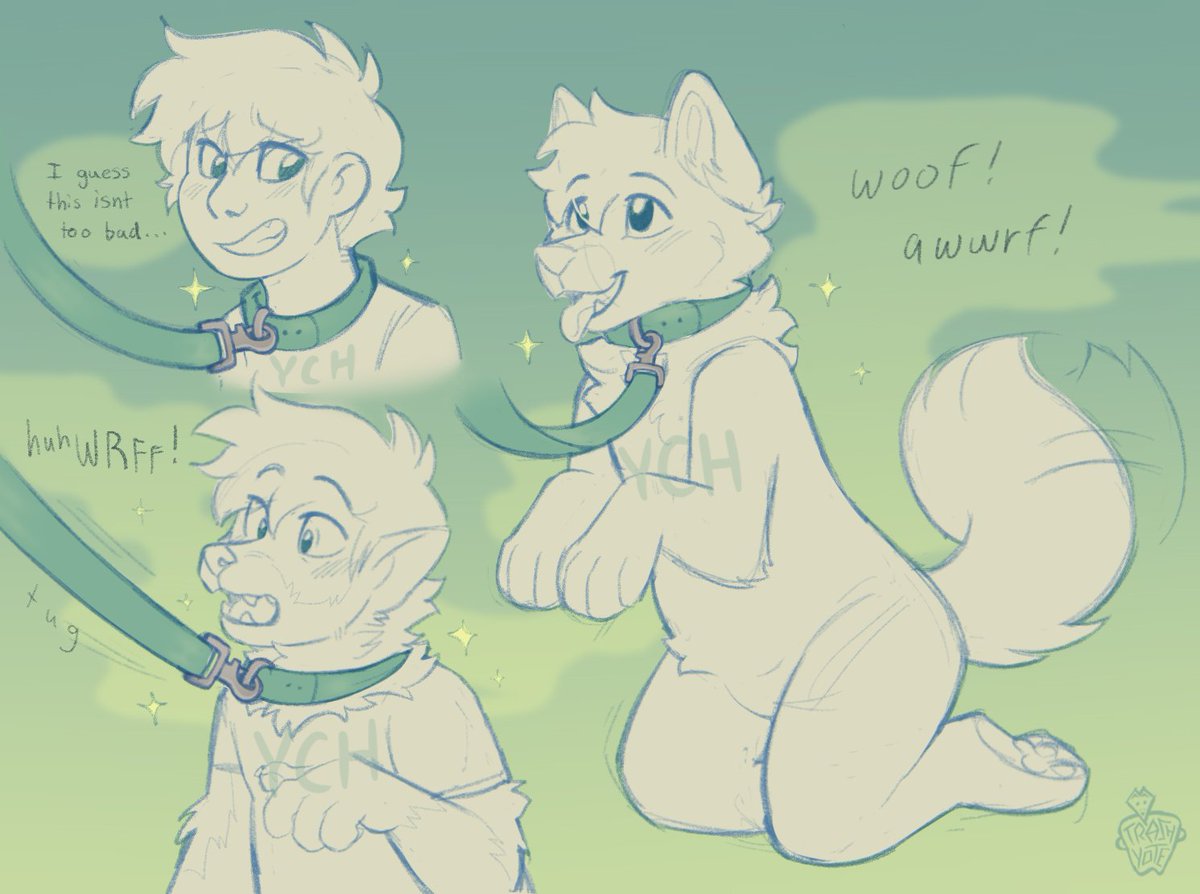 Puppy headspace is no joke, especially when it becomes your reality!
Puppy headspace transformation YCH! More info below ⬇️
#transfur #TFEveryday