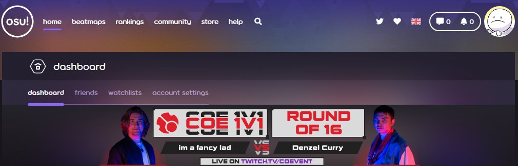 imagine being a brand new osu player and on your very first visit to the website you see this