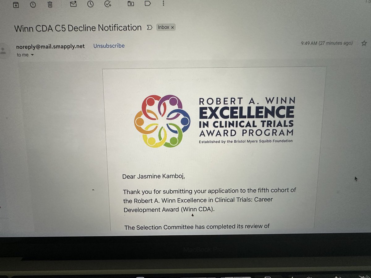 Jasmine Kamboj, MD, FASCO (@jasminekambojmd) on Twitter photo We win and we fail, we standup and try again… sharing a recent rejection
Thanks <a href="/DrSGraff/">Stephanie Graff, MD, FACP, FASCO</a> for all the encouragement and <a href="/MayoCancerCare/">Mayo Clinic Comprehensive Cancer Center</a> for support.
<a href="/fumikochino/">Fumiko Ladd Chino, MD, FASCO</a> - here is my recent rejection!!!
<a href="/HemOncFellows/">Hem-Onc Fellows Network</a> <a href="/HemOncWomenDocs/">Hematology & Oncology Women Physicians Group—HOWPG</a> <a href="/MayoHemeOnc/">Mayo Clinic Hematology-Oncology Fellowship</a> <a href="/IMG_Oncologists/">IMG Oncologists</a> We win and we fail, we standup and try again… sharing a recent rejection
Thanks <a href="/DrSGraff/">Stephanie Graff, MD, FACP, FASCO</a> for all the encouragement and <a href="/MayoCancerCare/">Mayo Clinic Comprehensive Cancer Center</a> for support.
<a href="/fumikochino/">Fumiko Ladd Chino, MD, FASCO</a> - here is my recent rejection!!!
<a href="/HemOncFellows/">Hem-Onc Fellows Network</a> <a href="/HemOncWomenDocs/">Hematology & Oncology Women Physicians Group—HOWPG</a> <a href="/MayoHemeOnc/">Mayo Clinic Hematology-Oncology Fellowship</a> <a href="/IMG_Oncologists/">IMG Oncologists</a>