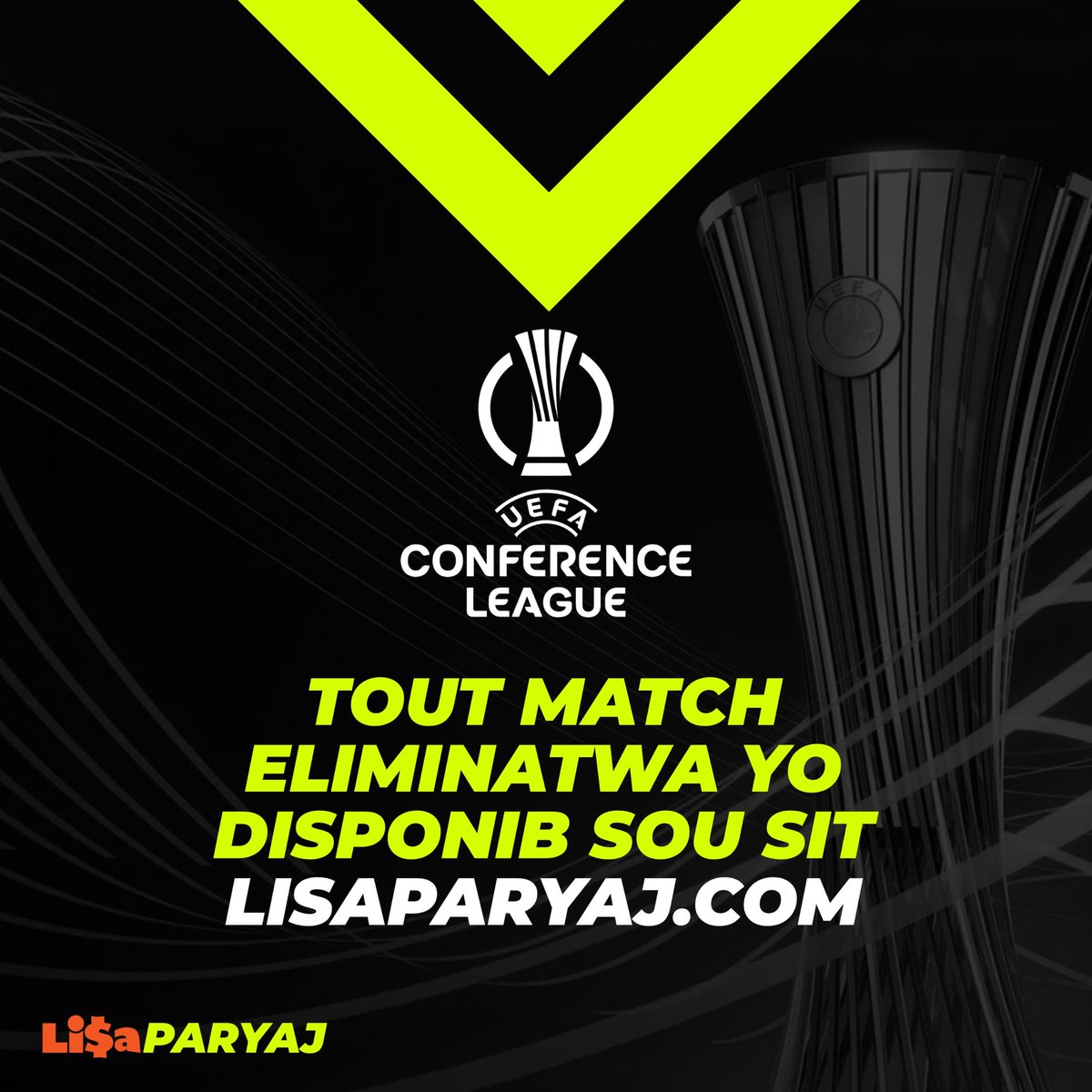 Pran chans ou nan match Conference League yo jodi a, epi pataje fich ou ak zanmi w, pou n make money ansanm.

Monte kounya sou lisaparyaj.com
.
.
#Ayiti #lajan #fich #parye #paryaj #parispòtif #pariespòtif #spò #espò #lisaparyaj #jwètpouou #genyen #keno #casino #sport