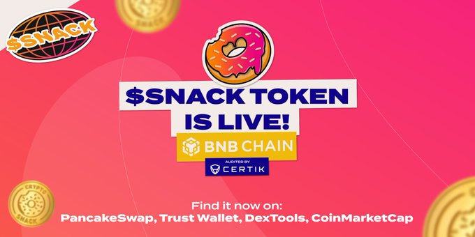 Tanaka_L2's tweet photo. I’ve been digging into @CryptoSnack_  and it actually surprised me.

While most utility tokens stay trapped in closed ecosystems, $SNACK is quietly building a wide-reaching real-world integration model:

🔸iGaming (licensed operator using the SNACK brand).
🔸Fan engagement & ticketing (buy and store tickets via the Snack App).
🔸RWA investment (real estate & infrastructure with smart contract ownership).
🔸Merchant payments (CoinsPaid-verified, live access to 800+ businesses).

The token has been re-launched today on @PancakeSwap, with @MEXC_Official listing coming soon.

Chart: https://t.co/6XJgSO4VNW

No hype, just steady utility, shaped more like a “crypto loyalty layer” than a typical #DeFi protocol.

SNACK 2.0 also adds better security and EVM compatibility, expanding future use cases.

And honestly, I like their approach:
→ Simplify the UX
→ Reward real users
→ Don’t frame it as finance, frame it as lifestyle

This might be the closest thing we have to crypto-as-a-consumer-brand.

I’ll be watching this project closely.