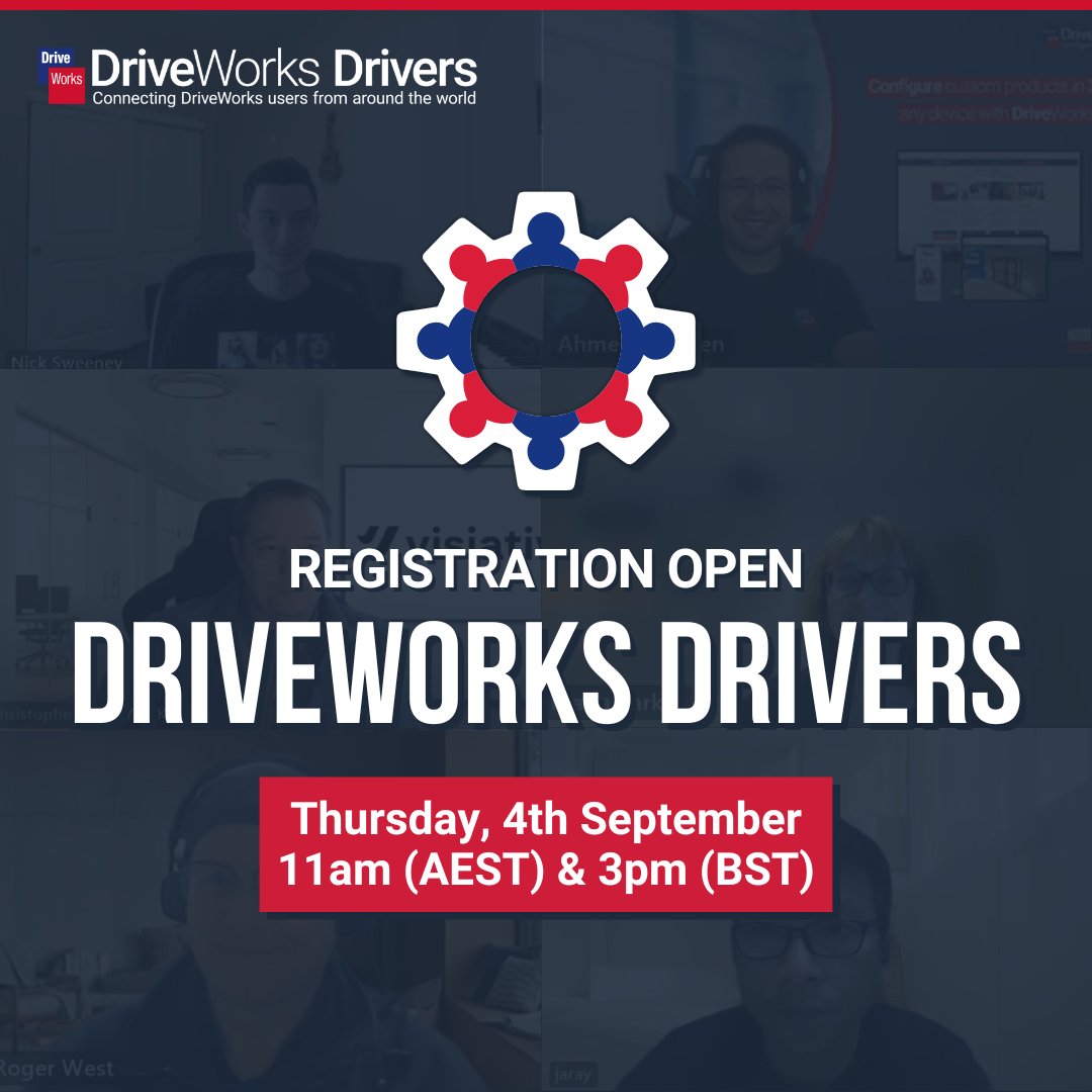 DriveWorks Drivers is an opportunity for DriveWorks users from around the world to connect, share ideas, and talk about DriveWorks! 

Learn more &amp; register for your place at our September meeting.
➡️ ow.ly/ZE6G50WuLrW

#DriveWorks