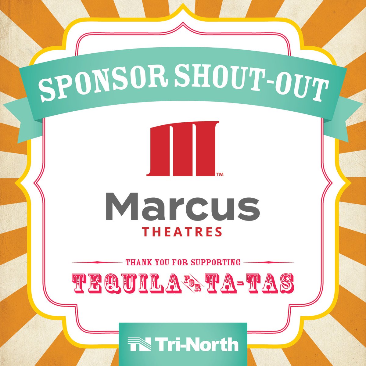 Tri-North Builders (@trinorthbuilder) on Twitter photo 🎬 Thanks to <a href="/Marcus_Theatres/">Marcus Theatres 🍿</a> for starring as our Commemorative Item & Volunteer Sponsor for T4T 2025! 💖 Sept 10 is set to be a blockbuster of margaritas, games & giving.
🎟️ Registration opens soon!
👉 facebook.com/share/16qKP1Fz…
#TequilaForTaTas #MarcusTheatres 🎬 Thanks to <a href="/Marcus_Theatres/">Marcus Theatres 🍿</a> for starring as our Commemorative Item & Volunteer Sponsor for T4T 2025! 💖 Sept 10 is set to be a blockbuster of margaritas, games & giving.
🎟️ Registration opens soon!
👉 facebook.com/share/16qKP1Fz…
#TequilaForTaTas #MarcusTheatres
