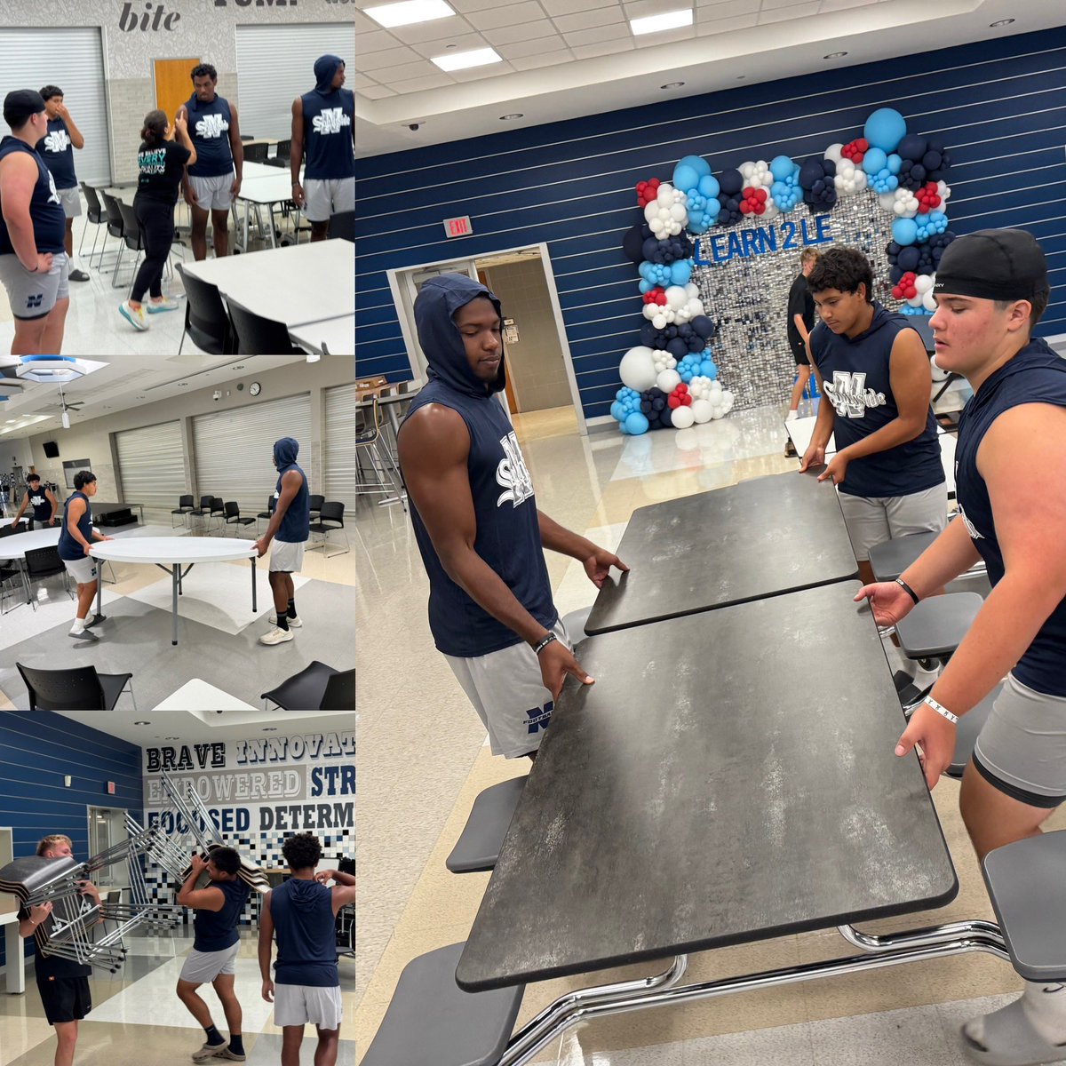 Nimitz Football (@nimitzfootball3) on Twitter photo Amazing job by some of our leaders today assisting with setup for New Teacher Luncheon hosted at our campus.
<a href="/IISDAthletics/">Irving ISD Athletics</a> <a href="/Coach_M_A_Small/">Coach M.A. Small II</a> <a href="/IrvingISD/">Irving ISD</a> <a href="/NickAtNimitz24/">Trent Nickerson</a> Amazing job by some of our leaders today assisting with setup for New Teacher Luncheon hosted at our campus.
<a href="/IISDAthletics/">Irving ISD Athletics</a> <a href="/Coach_M_A_Small/">Coach M.A. Small II</a> <a href="/IrvingISD/">Irving ISD</a> <a href="/NickAtNimitz24/">Trent Nickerson</a>
