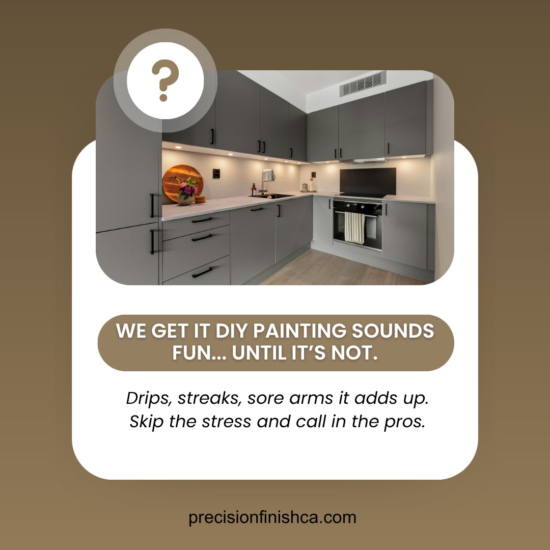 PrecFinishCA's tweet image. We get it—DIY painting sounds fun... until it’s not.
 Drips, streaks, sore arms—it adds up.
 Skip the stress and call in the pros.
 
🖌️ Let’s make your space shine: precisionfinishca.com

#DIYFatigue #PaintProfessionals #StressFreePainting