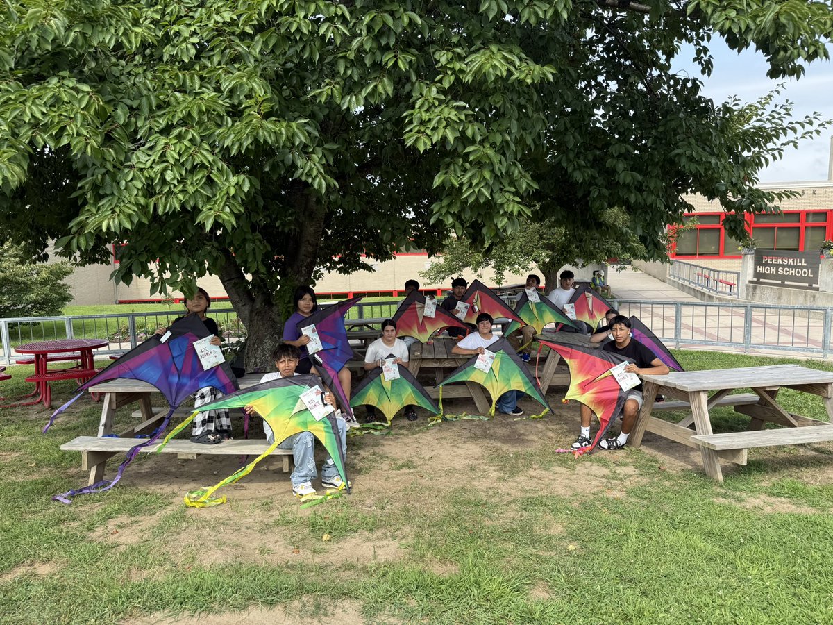 DrJFerris's tweet image. As part of our ENL summer enrichment program, students read Kite Runner and today, they brought the story to life by flying kites!