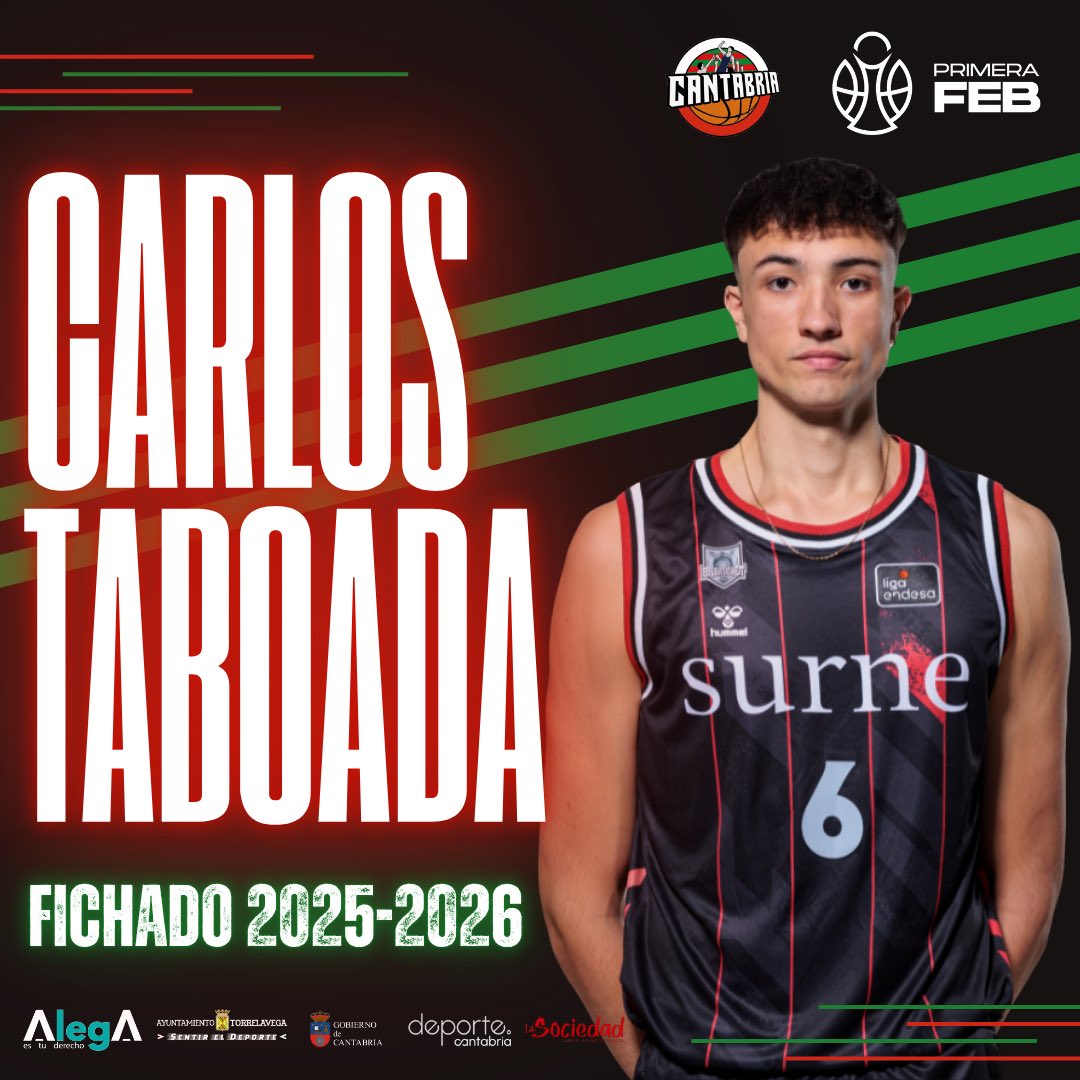 📝 ¡Carlos Taboada se une a Grupo Alega Cantabria!

El jugador gallego se incorpora al club para la temporada 2025-2026🐙

¡Bienvenido, Carlos!

grupoalegacantabria.es/2025/07/31/com…

#TuTambienJuegas #BaloncestoEnTorrelavega
