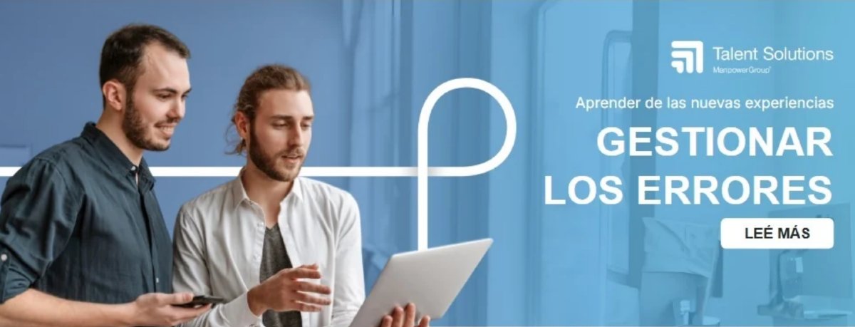 💬 ¿Los escondemos? ¿Los negamos? ¿O aprendemos y evolucionamos? 🚫 Crecimos con la idea de que errar es sinónimo de fracasar.

 📖 Leé nuestra más reciente nota: blog.manpowergroup.com.ar/talent-solutio… 

#TalentSolutionsAR #DesarrolloPersonal #Aprendizaje