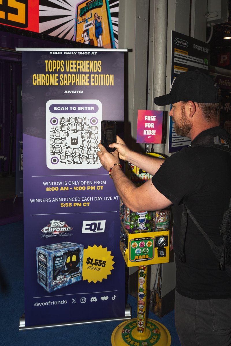 🚨#NSCC2025 Attendees! 🚨

You have 3 chances to enter the geo-gated draw for the VeeFriends Chrome Sapphire Edition 👑

📍 Booth #551 
⏰ 7/31–8/2, 11 AM – 4 PM CT
🛒 $1,555/box | 5 winners/day
🎯 Winners at 5:55 PM daily

Pick up by 11 AM the next day—on-site only!