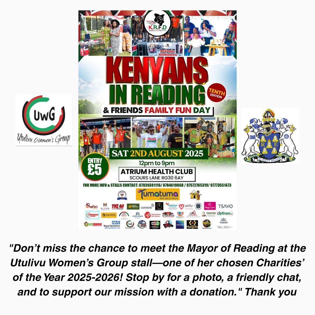 Utulivu Women's Group (@utulivurdg) on Twitter photo "Don’t miss the chance to meet the Mayor of Reading at the Utulivu Women’s Group stall—one of her chosen Charities’ of the Year 2025-2026! Stop by for a photo, a friendly chat, and to support our mission with a donation." Thank you
#Utulivu #mayorcharity
<a href="/DrAMpofuColes/">Alice Mpofu-Coles (Dr) #withrefugees🧡</a> "Don’t miss the chance to meet the Mayor of Reading at the Utulivu Women’s Group stall—one of her chosen Charities’ of the Year 2025-2026! Stop by for a photo, a friendly chat, and to support our mission with a donation." Thank you
#Utulivu #mayorcharity
<a href="/DrAMpofuColes/">Alice Mpofu-Coles (Dr) #withrefugees🧡</a>