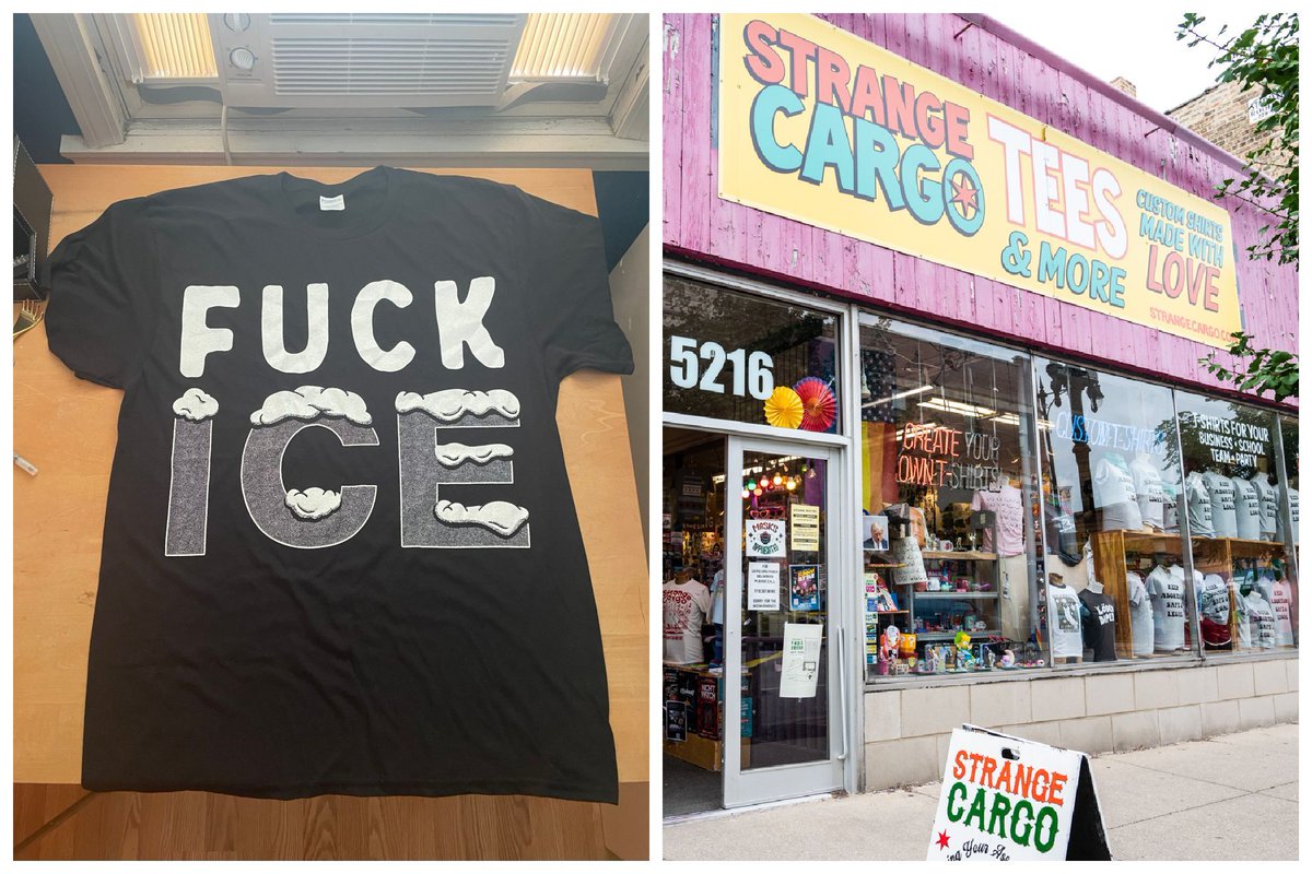 Strange Cargo printed 1,000 free "F— ICE’ shirts. There’s still time to get yours. blockclubchi.co/40GoyDt
