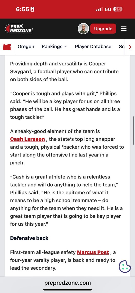 CA$H LARSSON - 2026 (@cashlarsson) on Twitter photo Thank you <a href="/AndrewNemec/">Andrew Nemec</a> and <a href="/PrepRedzoneOR/">Prep Redzone Oregon</a> for the write-up <a href="/GoPacerFootball/">Lakeridge Football</a>
We’re coming for the 6A state title 👑
<a href="/noahtishendorf4/">Noah Tishendorf</a>
<a href="/drew_weiler_8/">Drew Weiler</a>
<a href="/joejweiler/">Joe Weiler</a>
<a href="/YoussefRaslan82/">Youssef Raslan</a>
<a href="/KilianEddleman/">Kilian Eddleman</a>
<a href="/Kalani_messy/">Kalani Messenger</a>
<a href="/carterpaul75/">Carter Paul ⭐️⭐️⭐️</a>
<a href="/MarcusPost23/">Marcus Post</a>
<a href="/ObamaShibo3/">Obama Shibo</a>
<a href="/SeanBourNelson/">Sean Bour-Nelson</a> Thank you <a href="/AndrewNemec/">Andrew Nemec</a> and <a href="/PrepRedzoneOR/">Prep Redzone Oregon</a> for the write-up <a href="/GoPacerFootball/">Lakeridge Football</a>
We’re coming for the 6A state title 👑
<a href="/noahtishendorf4/">Noah Tishendorf</a>
<a href="/drew_weiler_8/">Drew Weiler</a>
<a href="/joejweiler/">Joe Weiler</a>
<a href="/YoussefRaslan82/">Youssef Raslan</a>
<a href="/KilianEddleman/">Kilian Eddleman</a>
<a href="/Kalani_messy/">Kalani Messenger</a>
<a href="/carterpaul75/">Carter Paul ⭐️⭐️⭐️</a>
<a href="/MarcusPost23/">Marcus Post</a>
<a href="/ObamaShibo3/">Obama Shibo</a>
<a href="/SeanBourNelson/">Sean Bour-Nelson</a>