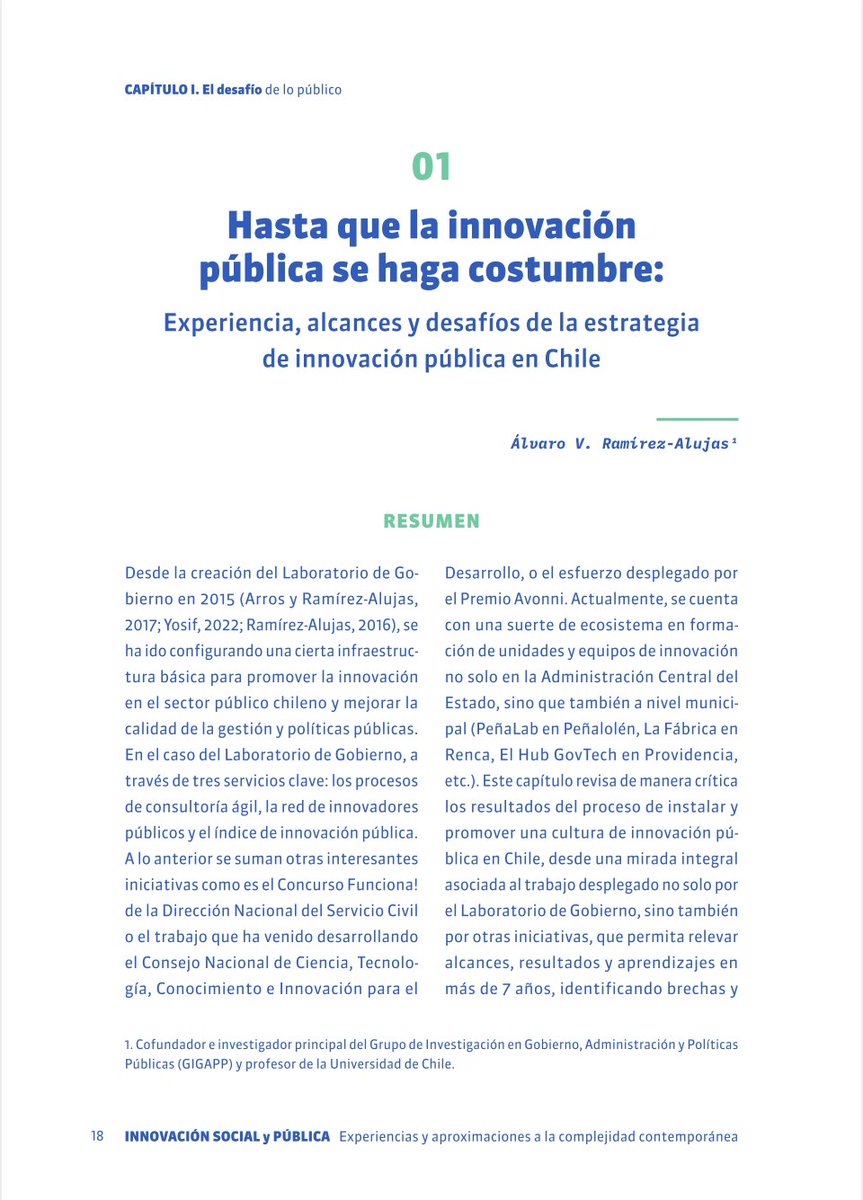 Hasta que la innovación pública se haga costumbre: Experiencia, alcances y desafíos de la estrategia de innovación pública en Chile [2023] bit.ly/InnovacionPubl… <a href="/redmatriz/">Álvaro V. Ramírez-Alujas 👾</a> <a href="/labgobcl/">Laboratorio de Gobierno</a> <a href="/GIGAPP/">GIGAPP Iberoamérica</a>