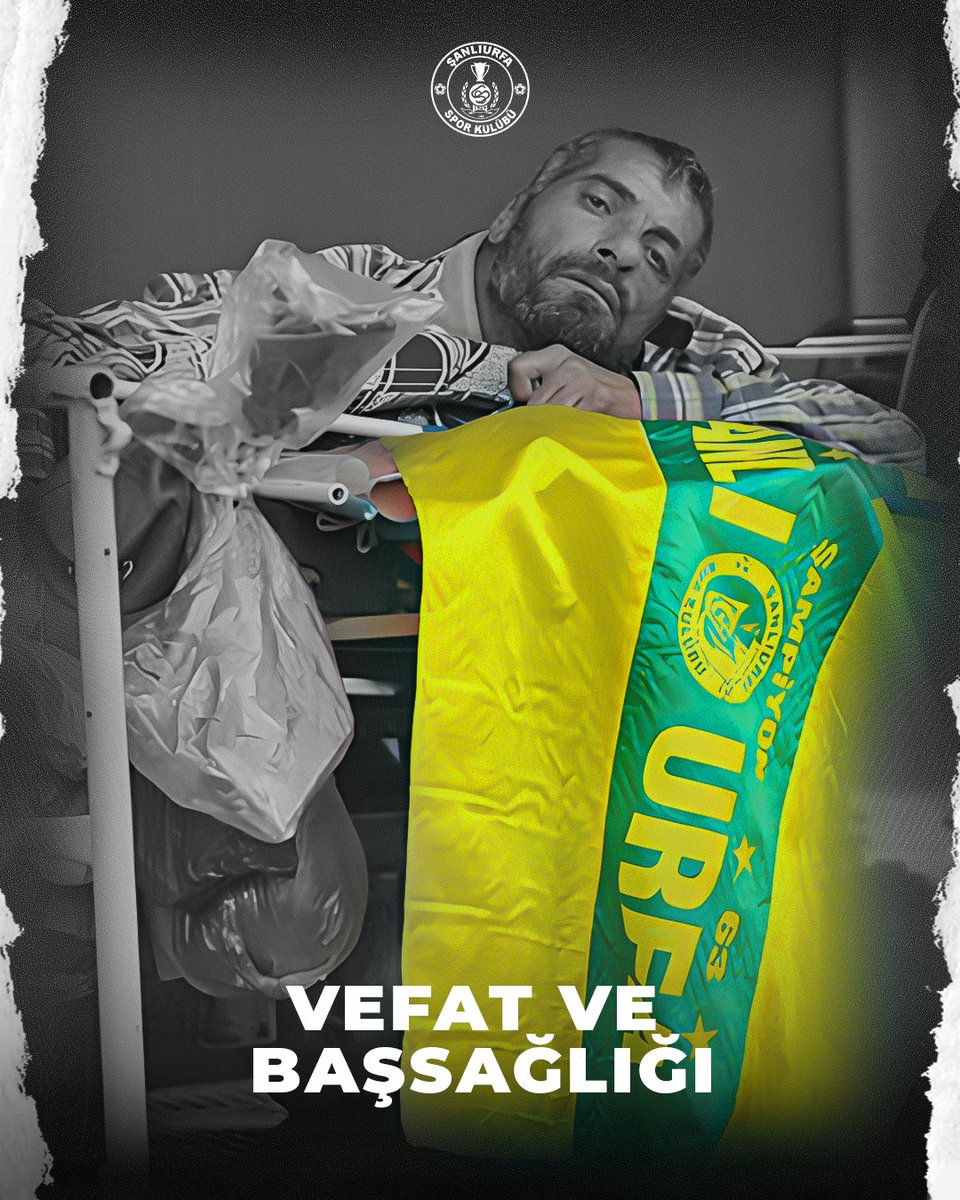 Şanlıurfaspor taraftarlarımızdan Cemal Buzlucan’ın vefat ettiğini derin bir üzüntüyle öğrenmiş bulunmaktayız.

Kulübümüze gönülden bağlılığıyla tanınan merhum Cemal Buzlucan’a Allah’tan rahmet; ailesine, yakınlarına ve camiamıza başsağlığı diliyoruz.

Mekanı cennet olsun.