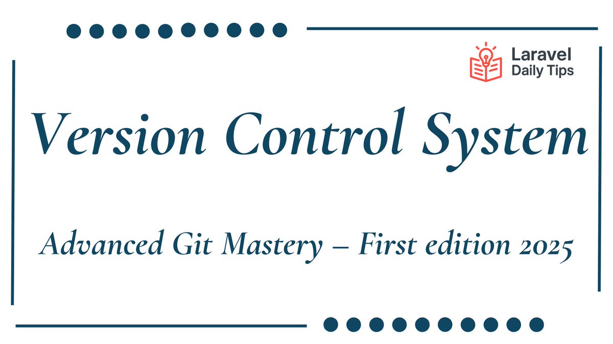 🧠 Ready to level up your Git skills?

Check out the Advanced Git Mastery – First Edition (2025). This guide breaks down the real power of Git with practical workflows, rebase strategies, interactive staging, and more!

👉 Dive into it now:

 laraveldailytips.com/advanced-git-m…