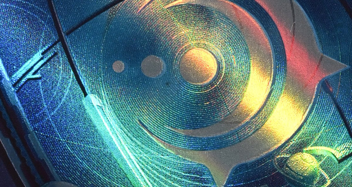 Close-up view of the Alternate Art textured Mind Rune!