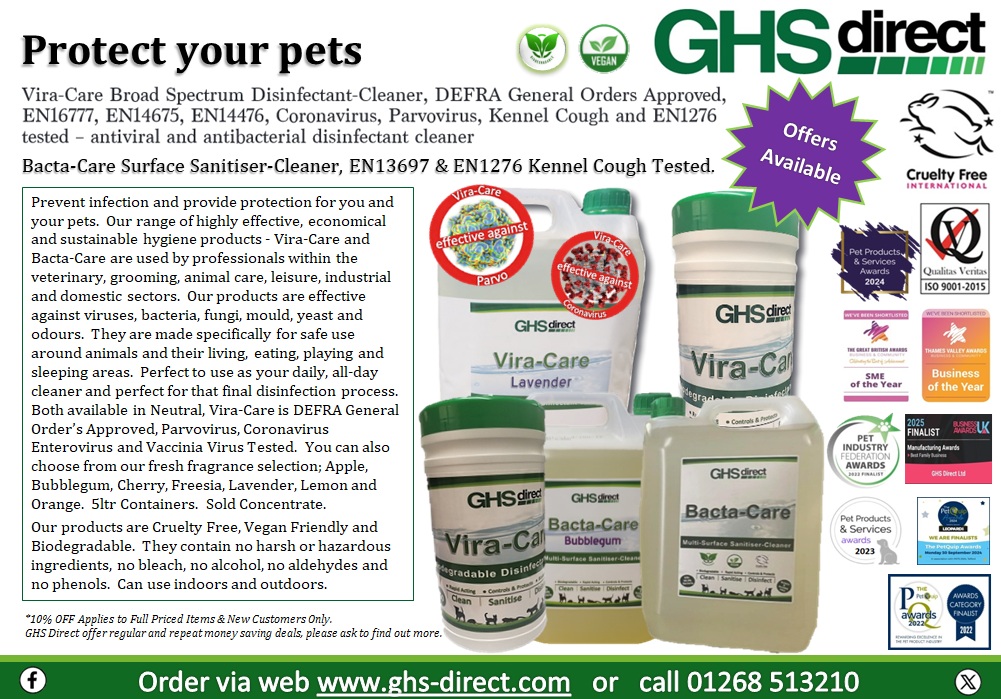 GHSdirect's tweet image. Protect your pets ...
#antiviral #disinfectant #kennelcleaner #dogs #cats #horses #rabbit all #petlovers