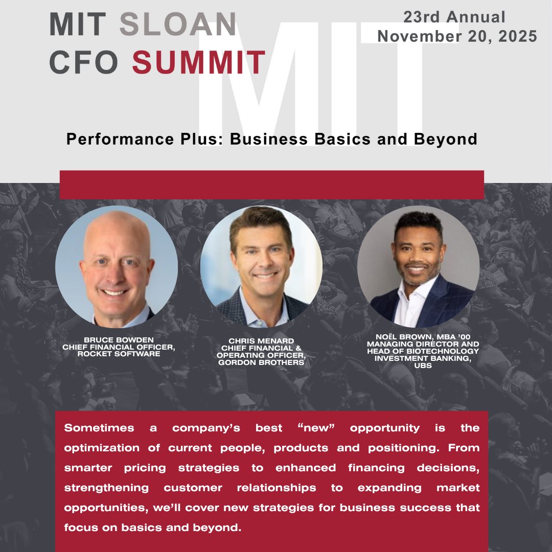 MIT CFO Summit tweet media