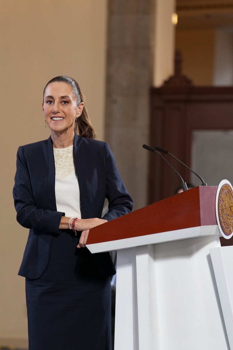 Felicitaciones a la Presidenta @ClaudiaShein por los resultados en su conversación con El presidente Trump. Con una estrategia inteligente se obtuvieron  90 días para construir un acuerdo a largo plazo con EU. 🇲🇽 es el país más beneficiado hasta ahora en la disputa comercial.