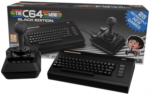 #TheC64 Mini - Black Edition de <a href="/PLAION_ES/">PLAION España 🐥</a> llegará el 24 de octubre. Incluye 25 juegos retro neoclásicos preinstalados y cuidadosamente seleccionados entre los títulos mejor valorados de C64. atisal.com/thec64-mini-bl…