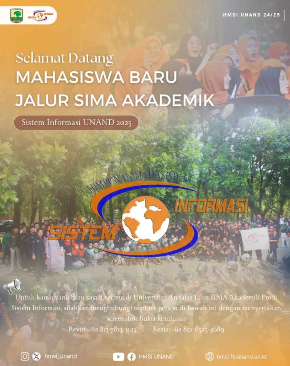 Selamat datang di keluarga besar HMSI Universitas Andalas!

Perjalanan baru dimulai di sini. Akan ada tantangan, tawa, dan banyak cerita sebagai Warga HMSI!🤩

#HMSIUNAND