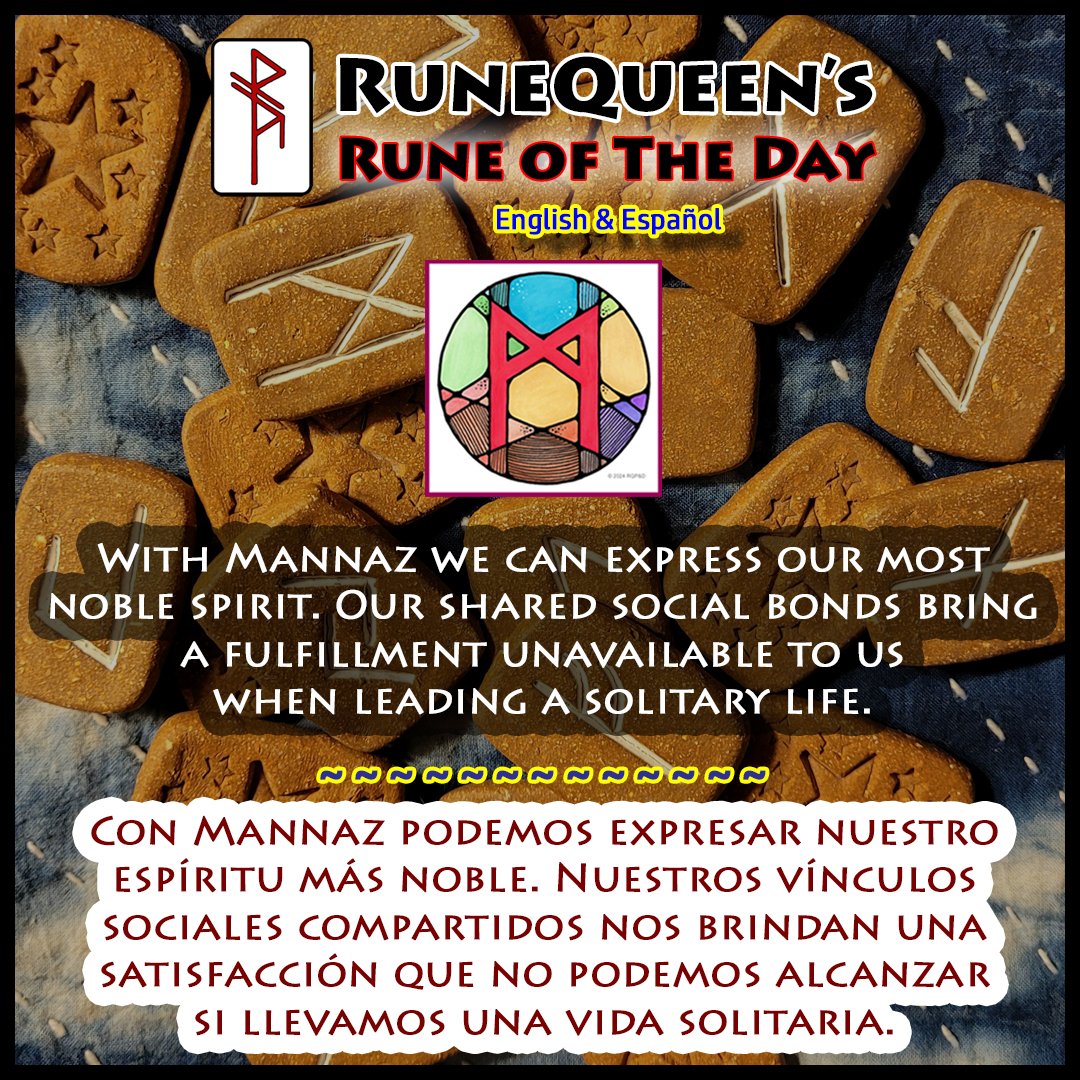 runequeen_rqefi's tweet image. With #Mannaz we can express our most noble spirit. Open yourself to the whispers of #Nature and take in #truth. Remember that our ideal state is one of #joy, #harmony  &amp;amp; completeness – this Rune can be seen as the Rune for Joy (#Wunjo) mirrored. #rqefi #futhark #human