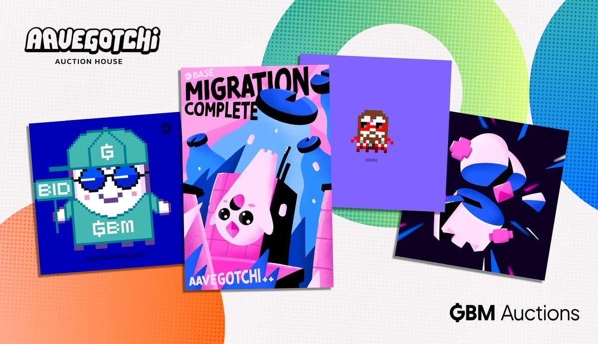Choyna (@choyna_x) on Twitter photo 🚨 The <a href="/aavegotchi/">Aavegotchi 👻🟦 Now on Base!</a> x <a href="/GBMauction/">GBM Auctions</a> Festival is LIVE on Base! 🟦 Bid. Earn. Win. 👻🎯
☑️ Earn $GHST every time you're outbid
☑️ Qualify for the $GBM airdrop by bidding or selling
☑️ Win exclusive <a href="/FAKEgotchis/">FAKE Gotchis Official</a> NFTs
Get rewarded just for playing👇
🔗 dapp.aavegotchi.com/auction 🚨 The <a href="/aavegotchi/">Aavegotchi 👻🟦 Now on Base!</a> x <a href="/GBMauction/">GBM Auctions</a> Festival is LIVE on Base! 🟦 Bid. Earn. Win. 👻🎯
☑️ Earn $GHST every time you're outbid
☑️ Qualify for the $GBM airdrop by bidding or selling
☑️ Win exclusive <a href="/FAKEgotchis/">FAKE Gotchis Official</a> NFTs
Get rewarded just for playing👇
🔗 dapp.aavegotchi.com/auction