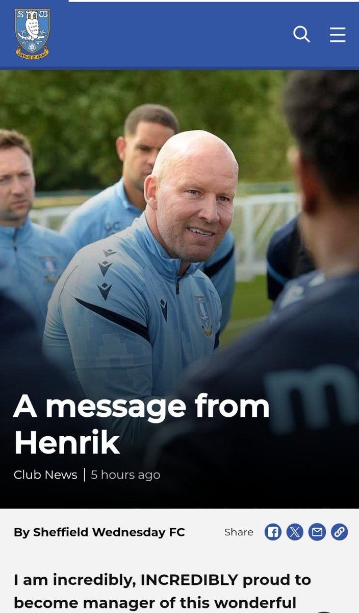 Love this... "Is this going to be easy? No! We are maybe in ‘rough waters’ at the moment but as a proud Dane I can tell you that like our Viking ancestors, stormy seas don’t bother us too much. You have to get used to it, to weather the storm to get to calmer waters" #SWFC