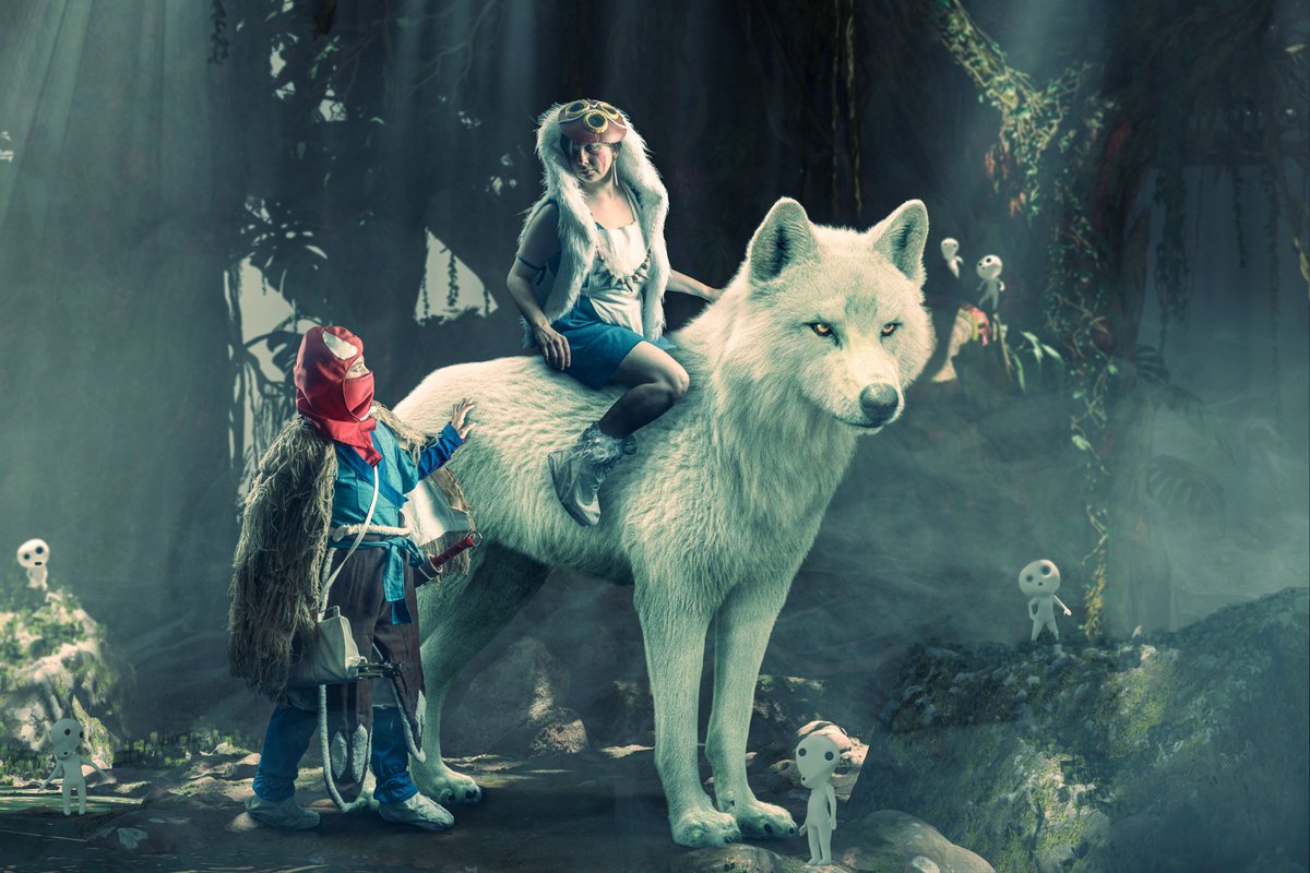 Mon dernier photomontage dans l'univers de princesse mononoké :)