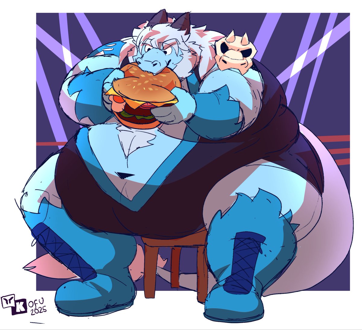Ryu-chan eating a burger after a fight! Yummy :3

Art by <a href="/IIIchubbyBear/">🐻🍔 Kofu Howlfy 🍔🐻</a>