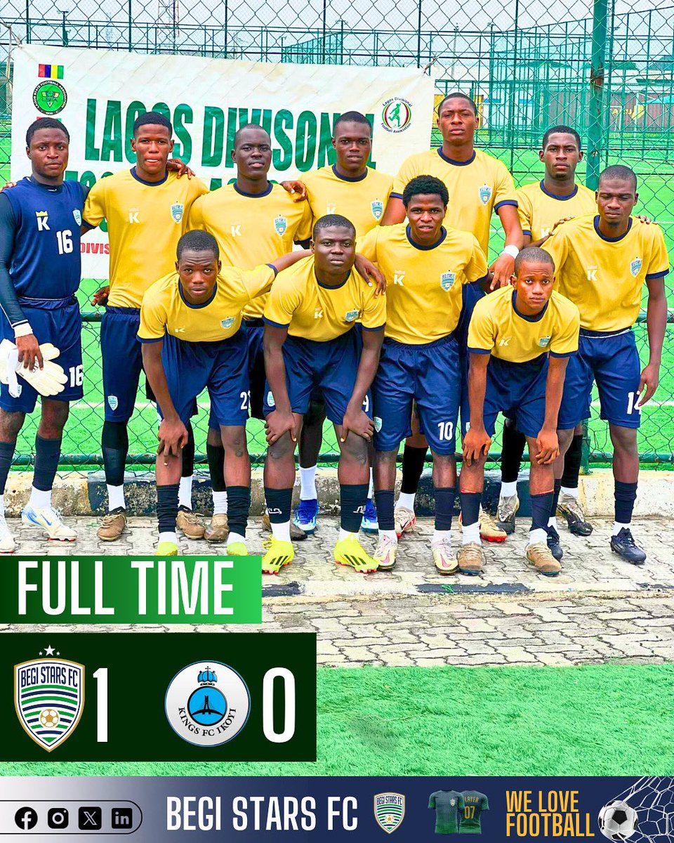 BegiStarsFC's tweet photo. Match between Begi Stars FC vs king Fc ikoy, ended with a 1-0.

 It was a beautiful match! And we’re more prepared for the next! 

Follow @BegiStarsFC on all platforms for more update…

#BegiStars #FootballTalent #FutureStars #NigeriaFootball #NextGenFootball #Scouting #Football https://t.co/SHIzymPGIO