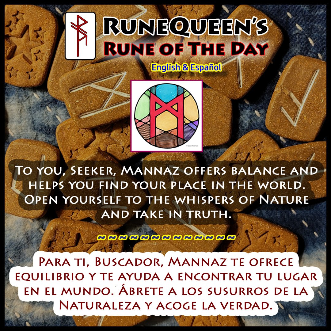runequeen_rqefi's tweet image. With #Mannaz we can express our most noble spirit. Open yourself to the whispers of #Nature and take in #truth. Remember our ideal state is one of #joy &amp;amp; #harmony – this Rune can be seen as the Rune for Joy (#Wunjo) mirrored. #rqefi #futhark #human #TeamBlogger @_TeamBlogger