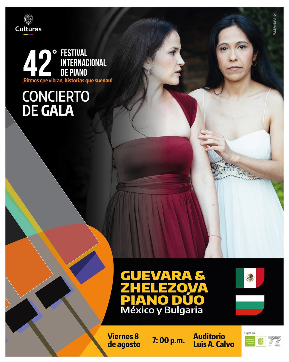 La próxima semana nos estrenamos en Colombia!! 🇨🇴 nos vemos pronto! 🎶🎵🎹🔜

#gzpianoduo #pianofestival #piano #bucaramanaga #colombia