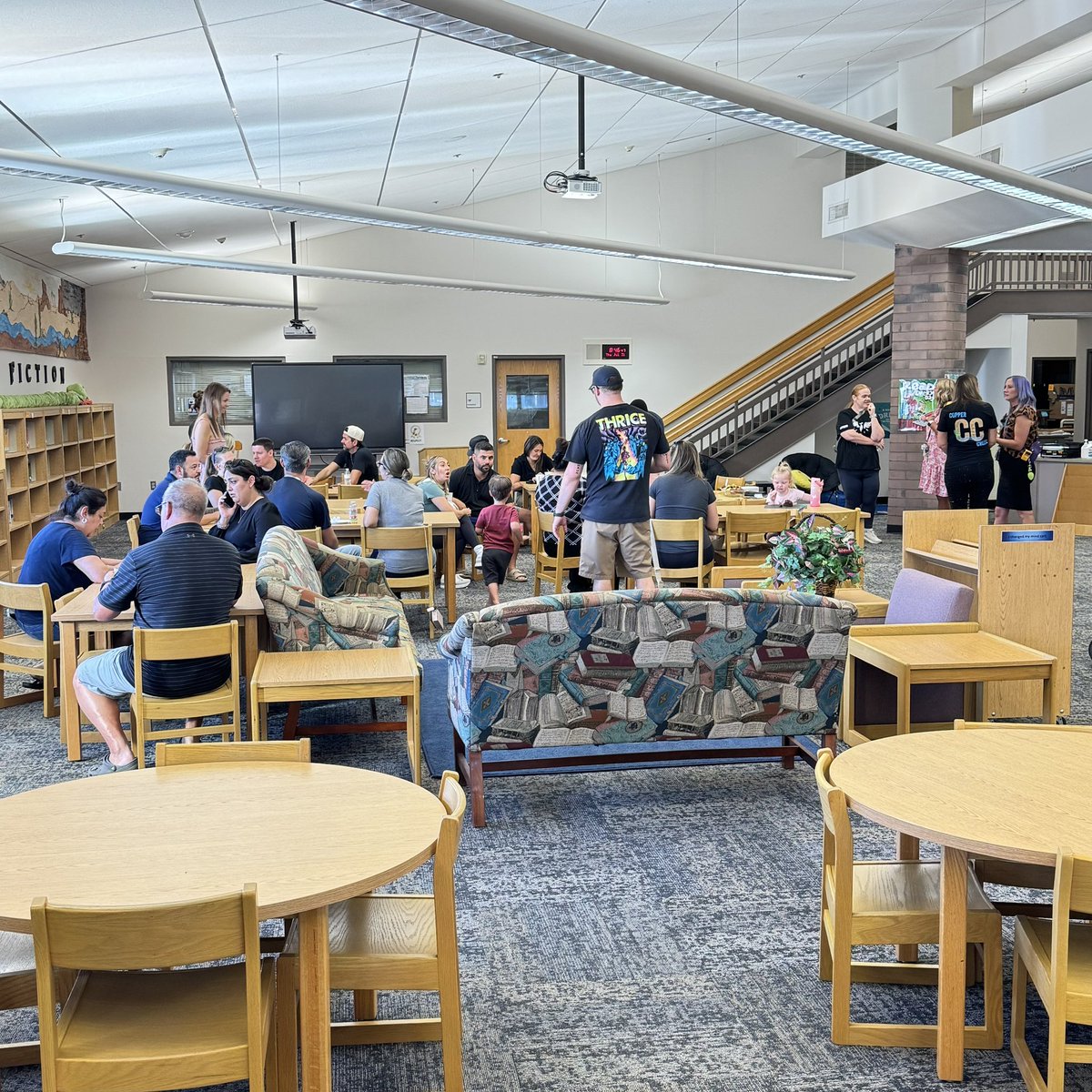 🎉🐾 Welcome back, Bobcats!
Copper Creek is buzzing with excitement as students return for the first day of school! Ms. Myers &amp; Ms. Frugone kicked things off a “Woo-Hoo / Boo-Hoo” breakfast for kindergarten families thanks to our amazing PTA!
<a href="/CCBobcats/">Copper Creek DVUSD</a> <a href="/DVUSD/">Deer Valley Unified School District</a>  #BackToSchool