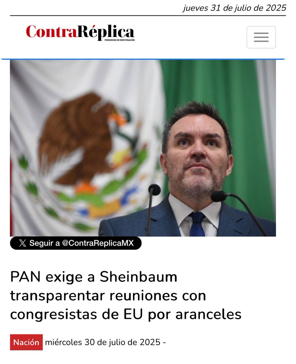 Exigimos a <a href="/Claudiashein/">Claudia Sheinbaum Pardo</a> que entienda que la relación entre México y Estados Unidos no se resuelve en reuniones improvisadas de 48 horas.

Se necesita una mesa permanente de negociación, seria y estratégica, porque lo que está en juego es el futuro de millones de mexican@s que