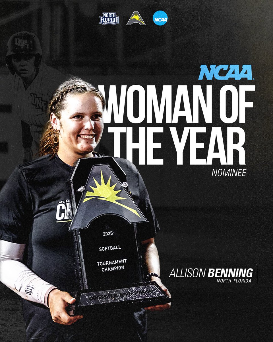 Representing the ASUN as our nominee for <a href="/NCAA/">NCAA</a> Woman of the Year 🌟

🔗 asunsports.org/news/2025/7/30…