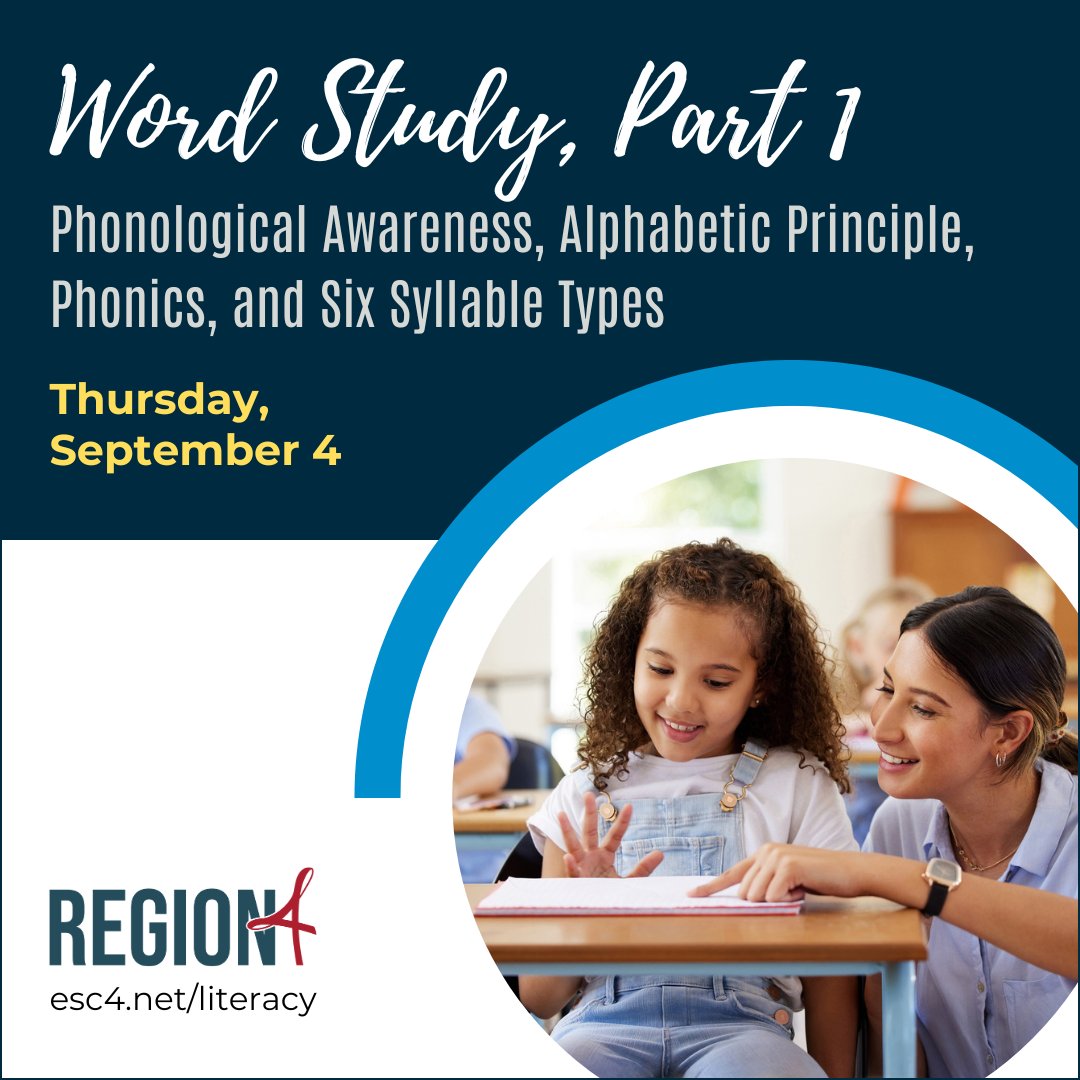 Build a strong foundation in early reading with Word Study Part 1. Learn phonological awareness, alphabetic principle, phonics, and six syllable types, plus take home classroom-ready tools.
Full-day, in-person session on Thursday, Sept. 4. 
Register now: bit.ly/R4LL-WordStudy…
