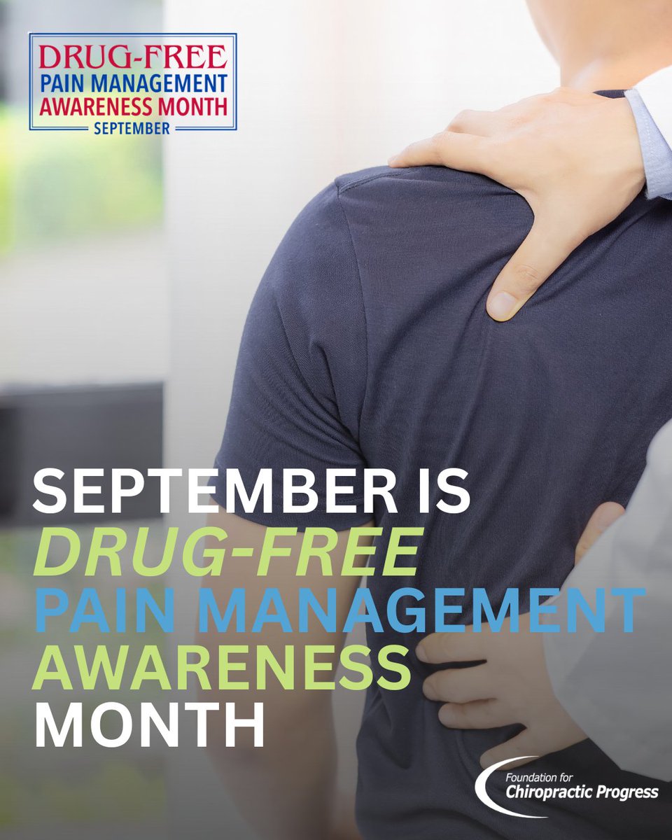 September is almost here — and so is Drug-Free Pain Management Awareness Month. Shine a light on safe, effective pain relief like chiropractic care and help lead the conversation.
#DFPMAM #ChiropracticCare