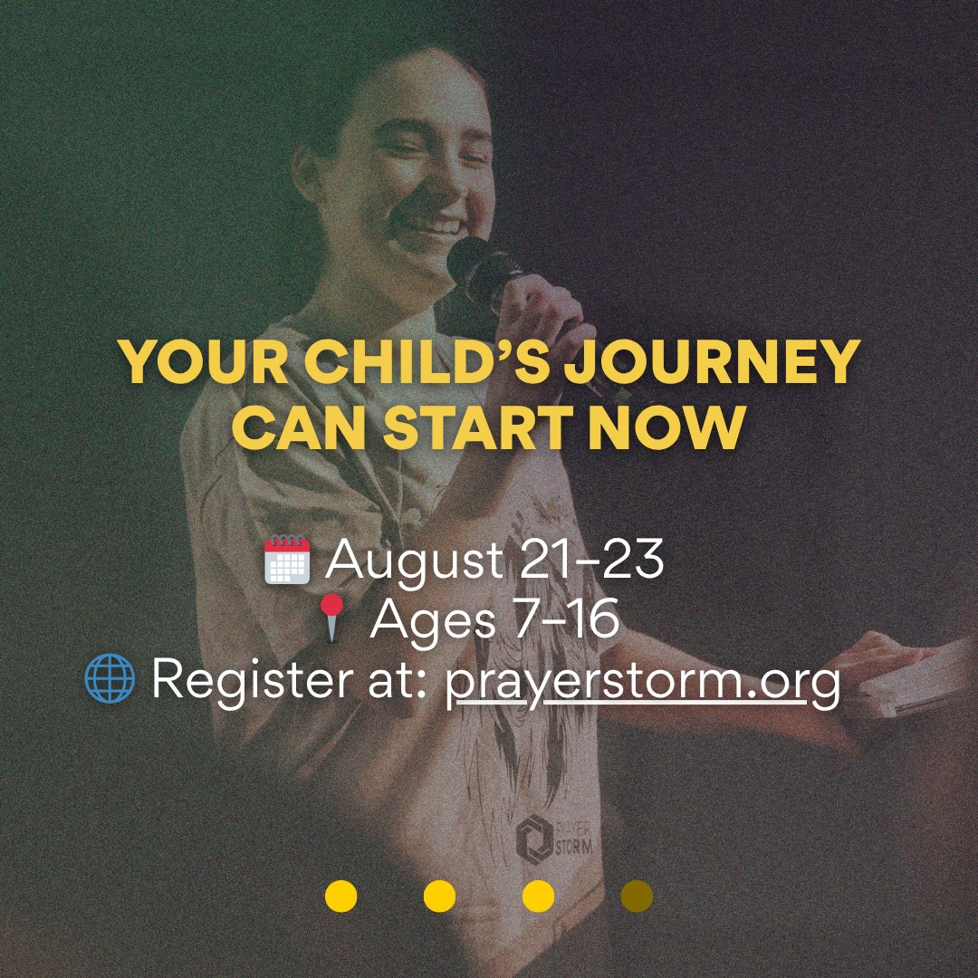 PrayerStormUK's tweet photo. TOO YOUNG? THE DEVIL DOESN’T THINK SO‼️

We’re raising a generation of BOLD, PRAYER-FILLED kids who know who they are in Jesus. 🔥
Parents, don’t wait.

📍Kids &amp; Youth Conf: Aug 21–23, Manchester
🎟️ https://t.co/oKsf1npK3M

#TrainThemUp #PrayerStorm #Revival https://t.co/I7jgFKWhBZ
