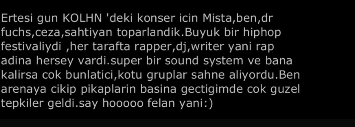 Hadi bakalım bu hangi sene ve hangi konser. Sago bile hatırlamıyordur. <a href="/Sagopakajmerrap/">Sagopa Kajmer</a>