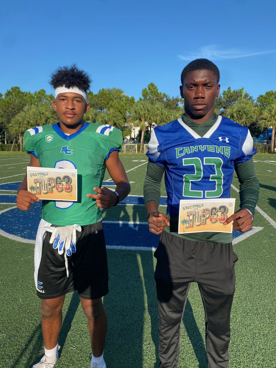 Congratulations to <a href="/SCanyonsFB/">Somerset Canyons Football</a> c/o 26 <a href="/ZeekSeraphin/">Rochener Ezekiel Seraphin III</a> and <a href="/OliverDavontey/">Davontey Oliver</a> for being nominated to the <a href="/ESPNTop63/">ESPN Top 63</a> as top seniors in Palm Beach County ‼️‼️‼️August 9th see where they rank ‼️

#MUDITA #TRACC 

📸: <a href="/ESPNWestPalm/">ESPN WEST PALM (106.3 FM)</a>