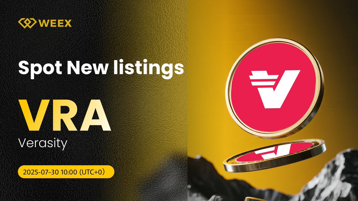A new token, a new chapter—where innovation meets opportunity. $VRA is now live on #WEEX 

#weextrading #alpaca #helevier #SWCH #viratkohliretirement #moqeel #BBB25  #LoveIsland #FIFACWC #SB19 #BLACKPINK