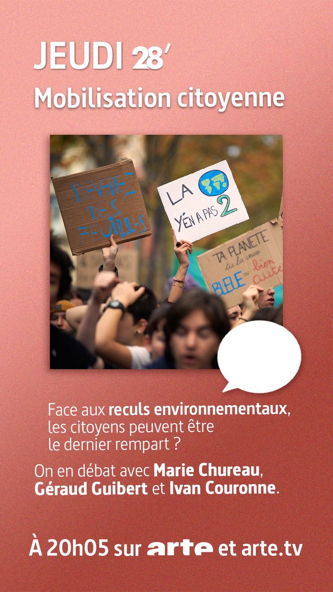 28 minutes (@28minutes) on Twitter photo Écologie : face à une société civile en éveil, le grand retour en arrière politique ?
➡ <a href="/MarieChureau/">Marie Chureau ⏚🇵🇸</a>, activiste pour l'écologie & la justice sociale
➡ <a href="/geraudguibert/">Géraud Guibert</a>, président honoraire <a href="/LaFabriqueEcolo/">LaFabriqueEcologique</a>
➡ <a href="/ivancouronne/">Ivan Couronne</a>, réd chef "Avenir de la planète" <a href="/afpfr/">Agence France-Presse</a> Écologie : face à une société civile en éveil, le grand retour en arrière politique ?
➡ <a href="/MarieChureau/">Marie Chureau ⏚🇵🇸</a>, activiste pour l'écologie & la justice sociale
➡ <a href="/geraudguibert/">Géraud Guibert</a>, président honoraire <a href="/LaFabriqueEcolo/">LaFabriqueEcologique</a>
➡ <a href="/ivancouronne/">Ivan Couronne</a>, réd chef "Avenir de la planète" <a href="/afpfr/">Agence France-Presse</a>