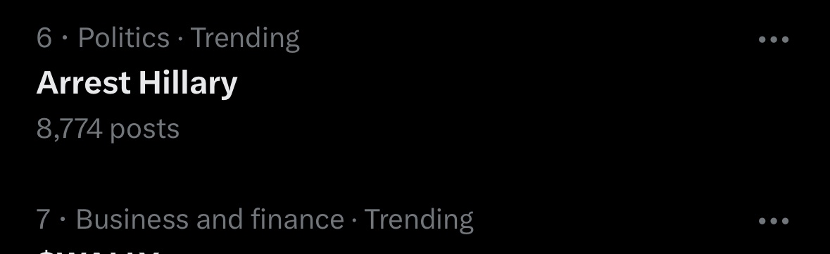 The trend is building momentum! #ArrestHillary