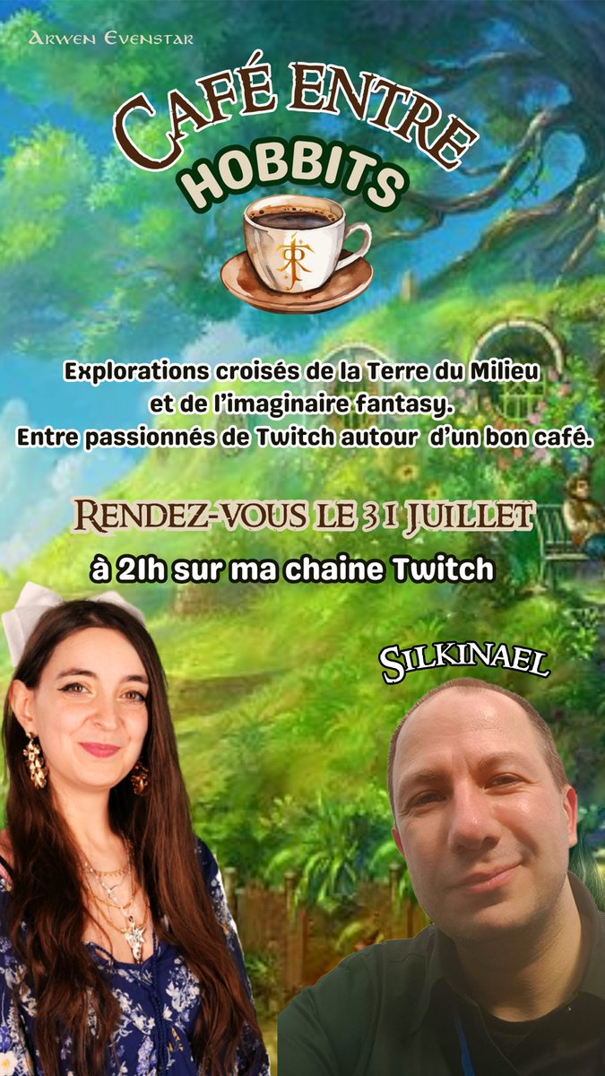 SilkinaelTV (@silkinael) on Twitter photo Ce soir, dès 21h, j'aurai le plaisir d'être reçu chez <a href="/Fausthea/">Fausthea -LOTR & Tolkien- 🌿</a> pour une petite exploration croisée des univers de fantasy, de Lotr et de Dune !
On se retrouve sur twitch.tv/fausthea Ce soir, dès 21h, j'aurai le plaisir d'être reçu chez <a href="/Fausthea/">Fausthea -LOTR & Tolkien- 🌿</a> pour une petite exploration croisée des univers de fantasy, de Lotr et de Dune !
On se retrouve sur twitch.tv/fausthea