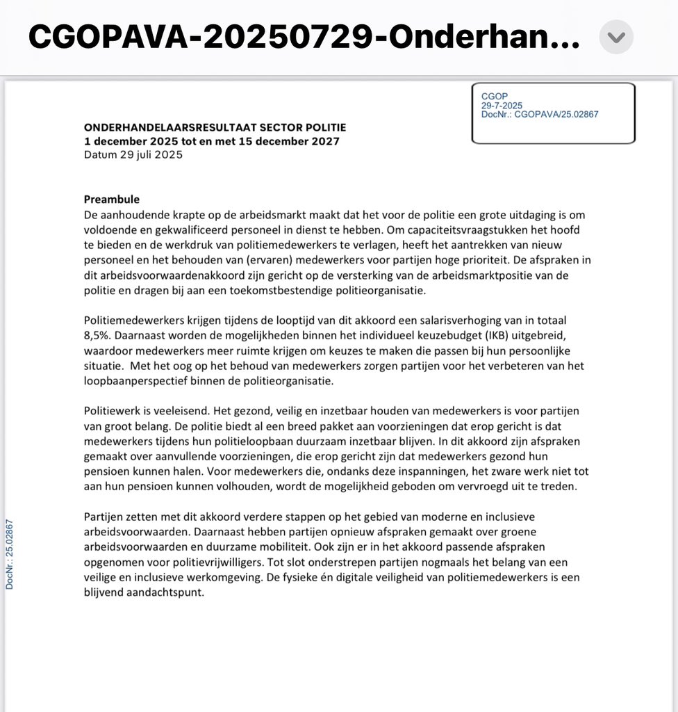 Nieuwe politie CAO:
Christelijke feestdagen worden losgelaten als collectieve vrije dagen. Hier  wordt voorbijgegaan aan de diepe betekenis ervan en gaat echt een wissel om. Nederland heeft diep christelijke wortels. Laten we daar zuinig op zijn!Schriftelijke vragen zijn onderweg