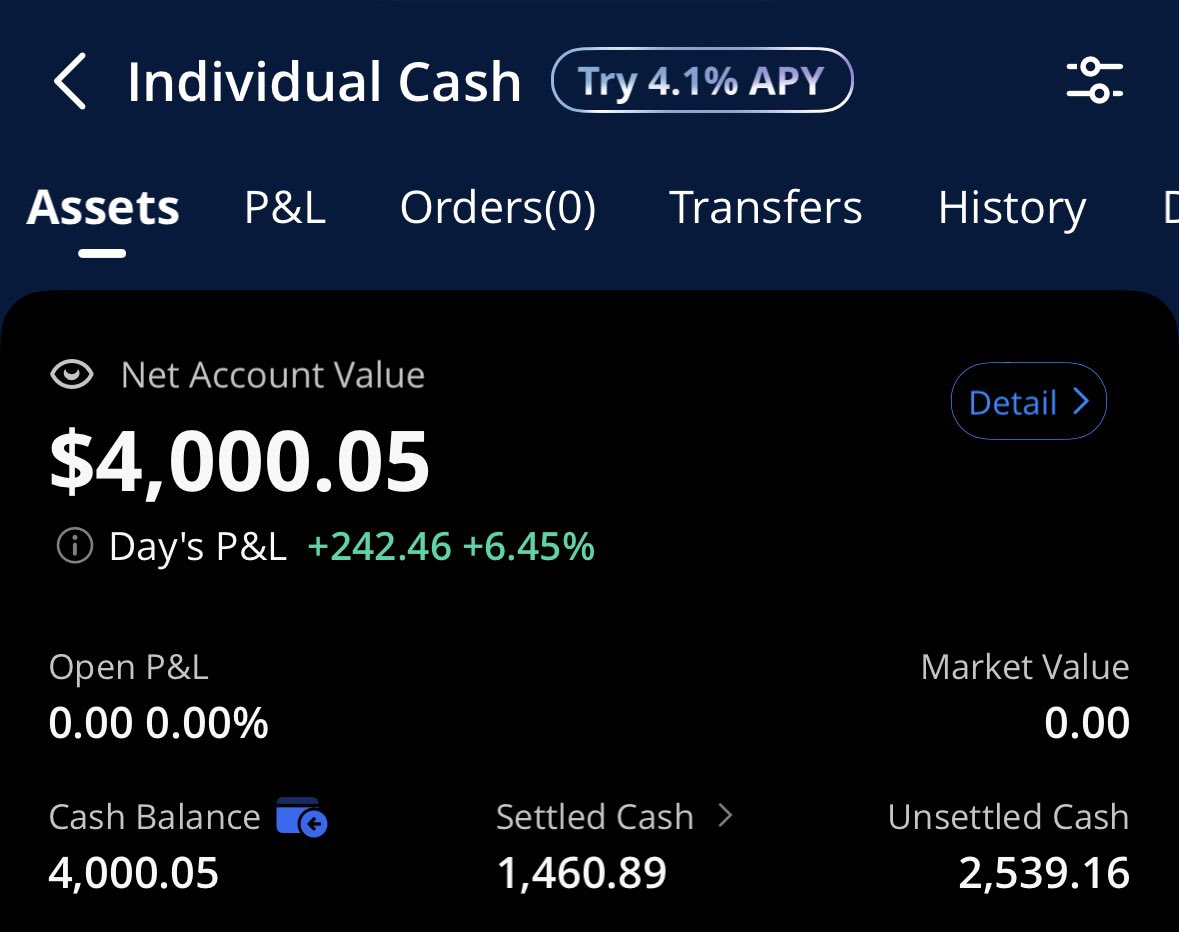 KCTrades777's tweet photo. Well, another account has been doubled 📈 

Live on Discord stream and on @WOLF_TradingX spaces I sniped some $SPY calls at the low and hit $4,000 💰 https://t.co/1Md032td35