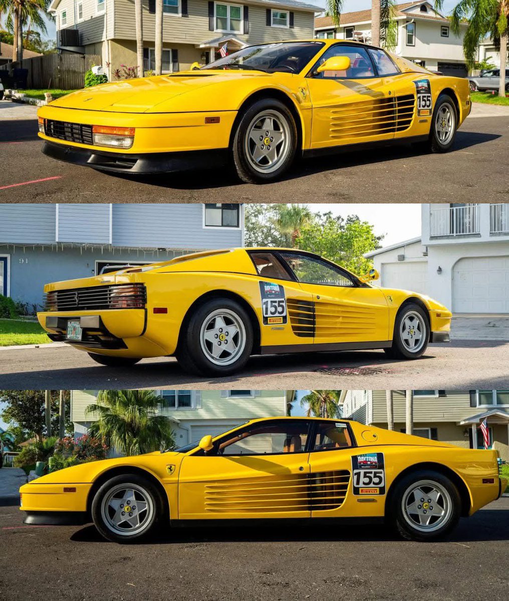 CarManToday's tweet image. 1990 Ferrari Testarossa 
With its wide stance, iconic side strakes, and a roaring 4.9L flat-12 engine, the 1990 Testarossa defines exotic '90s performance. A symbol of speed, style, and pure Ferrari emotionthis is automotive art in motion
#FerrariTestarossa #1990Ferrari