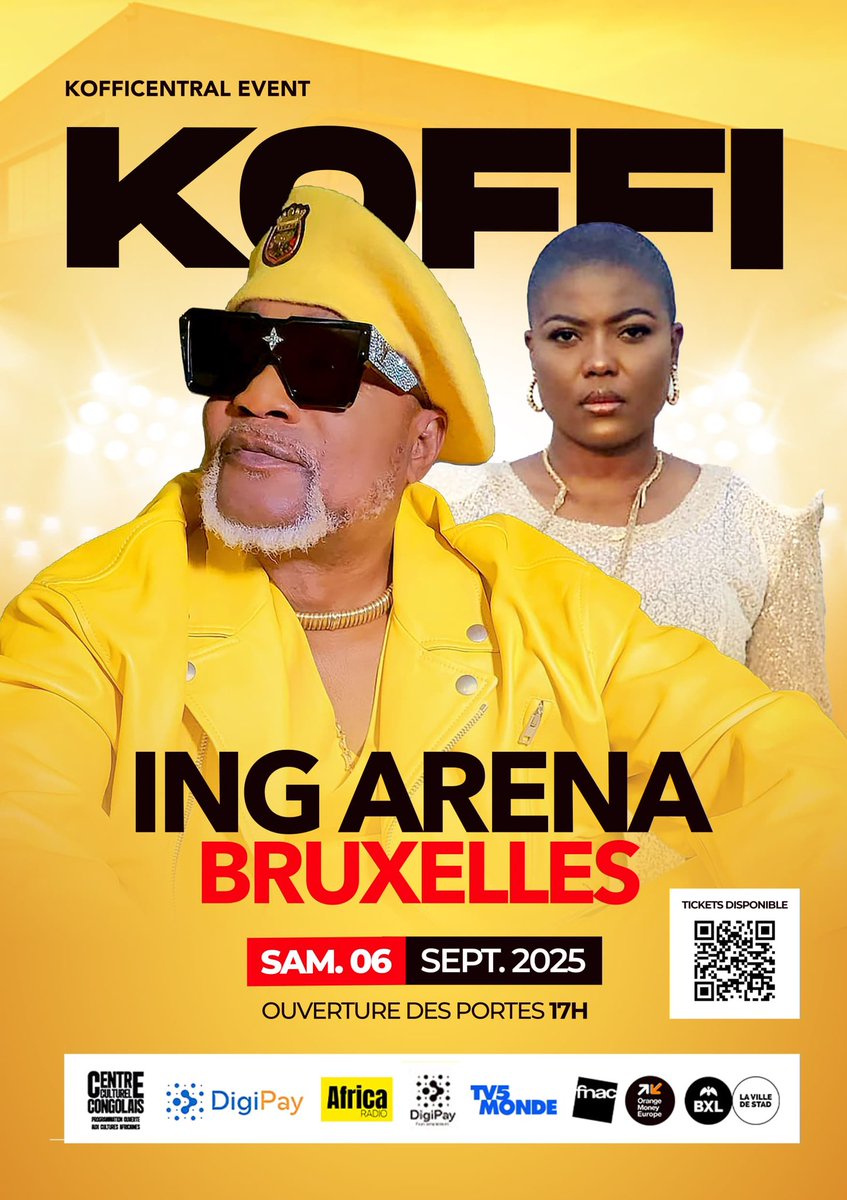 Grand rendez-vous le 06 septembre à l’ING Arena de Bruxelles avec le mythe <a href="/Koffi0lomide/">Koffi Olomide</a> prenez vos billets ‼️ 🎫 

#FerreGola ⚔️👊🏾